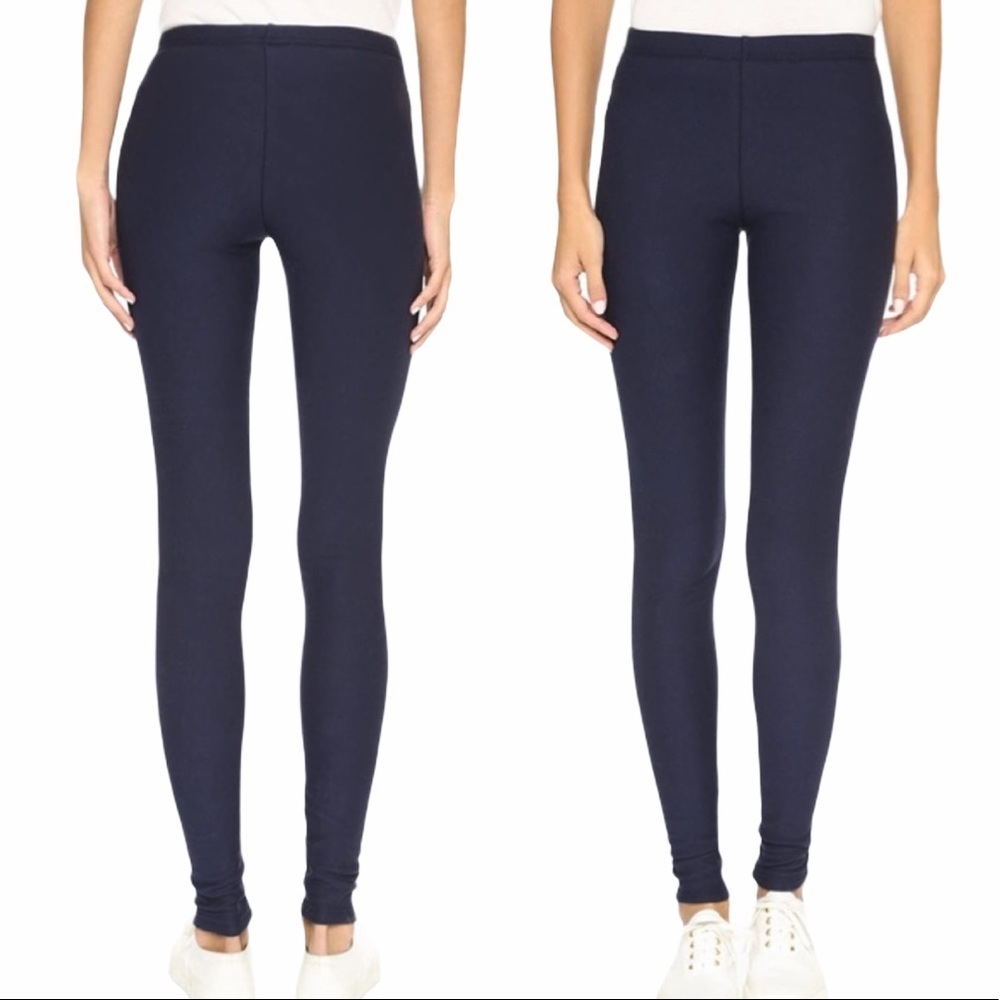 Revolve Plush Fleece Lined Tights Full Foot Navy M